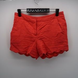 Alice Collection  High Rise Scalloped Hem Shorts